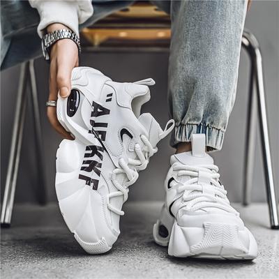 Men's Shoes Autumn Fashion Sports Casual Shoes Youth Trend Internet Celebrity Explosion Leather Thick Sole Heightening Dad Tide Shoes