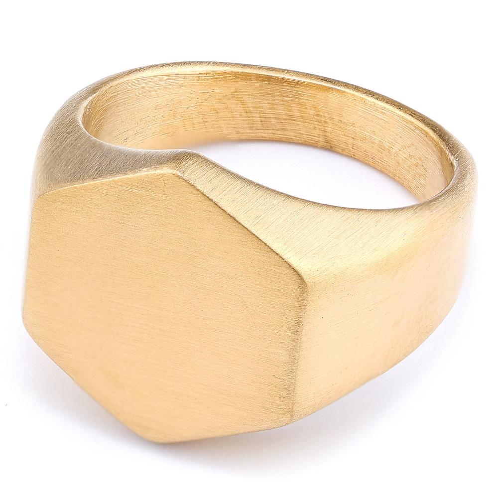 Nordic Vintage Round Square Irregular Smooth Ring Rust Free Fashion Jewelry for Women