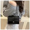mall bag women's bag winter new trendy fashion diamond chain messenger bag simple women's shoulder bag