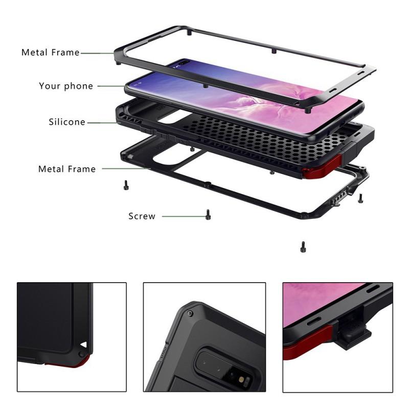 Heavy Duty Metal Armor Case IPhone 17 Pro 16 14 Shockproof Dustproof Full Coverage Rugged Protective Cover