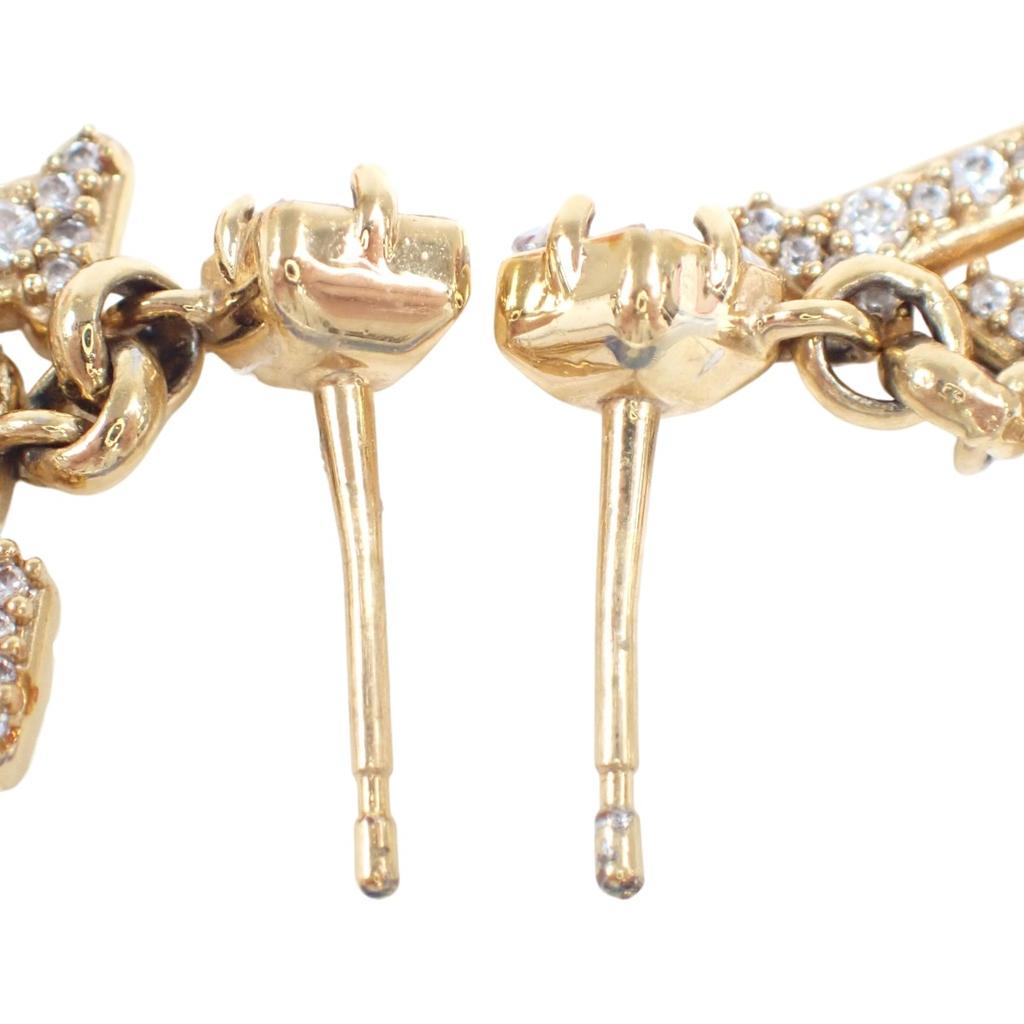LOUIS VUITTON Earring Lady LV Gold Plated gold Women M01844 Storage box Used