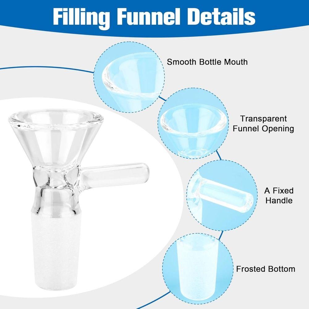 6 Stück Kompakter Glasfiltertrichter Mini Dreieckiger Saugfiltertrichter Einmachen