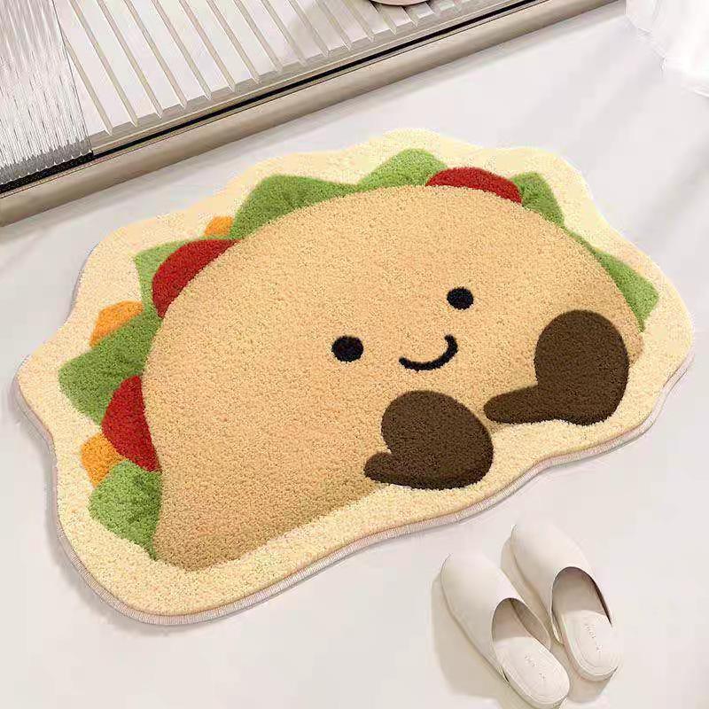 Cartoon Bread-Shaped Anti-Slip Bathroom Floor Mat