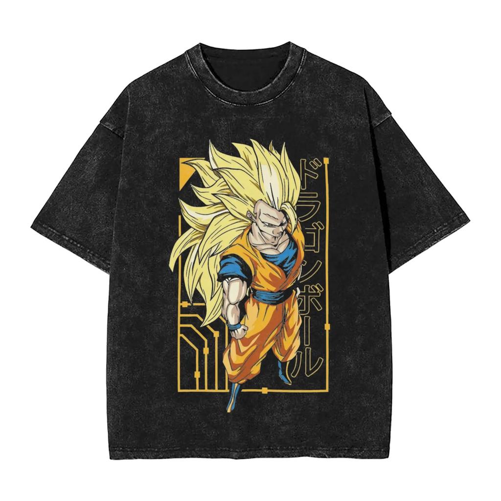 Hot Sale SaleDragon Ball Funny Son Goku Graphic Print T-Shirt Men Women Streetwear Harajuku Fashion Vintage Washed Cotton Summer New Tee Oversized Top