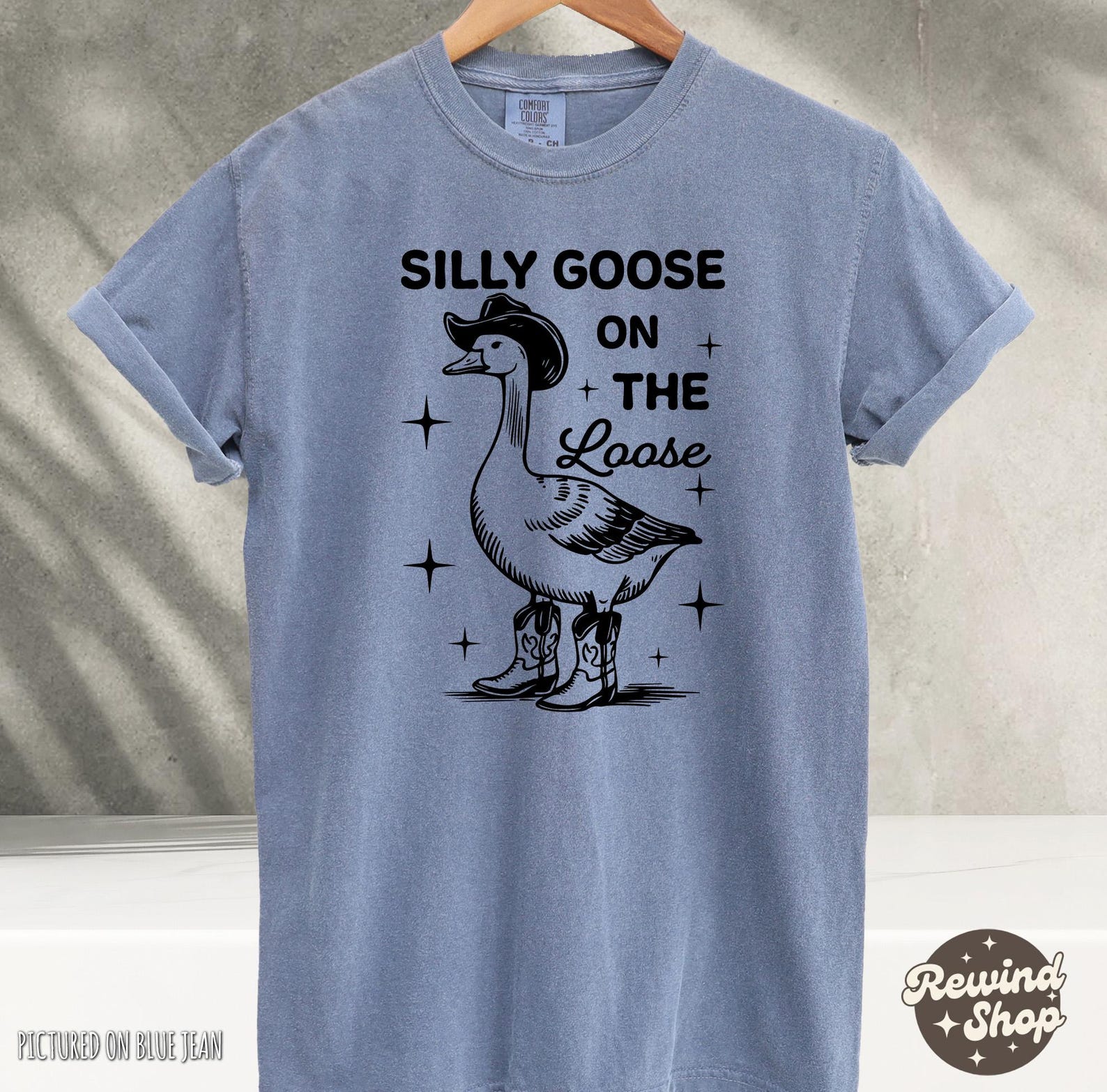 Retro Silly Goose TShirt, Silly Goose Comfort Colors Shirt, Funny Cowgirl Shirt, Funny Western Tee, Funny Graphic Tee, 90s Aesthetic Shirt 4XL