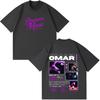 Rapper Omar Courtz Album 2026 Tour Print Tshirt Unisex Unisex Fashion Tshirts Shortsleeved Loose Casual Cotton Oversized Tshirts