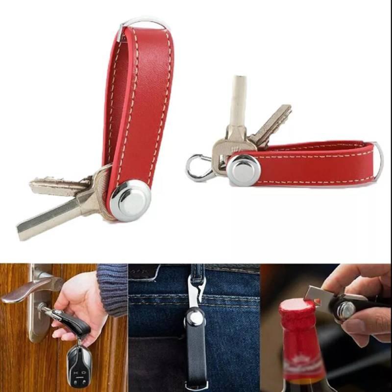 Kreativer Schlüsselanhänger aus Zinklegierung und Leder, stilvoller Schlüsselanhänger, perfektes Geschenk für alle Anlässe