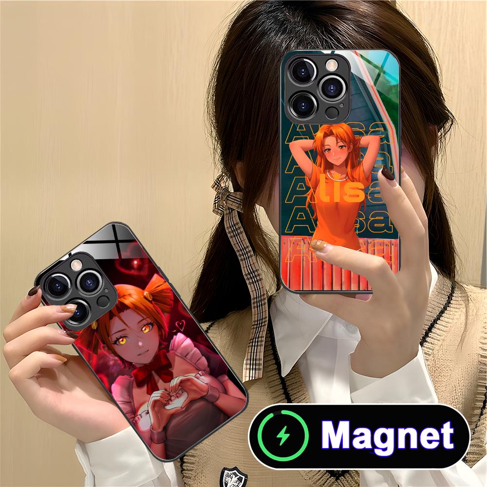 Everlasting Summer Alisa Glass MagSafe Mobile Phone Case for iPhone 17 16 15 14 13 12 11 Air Pro Max Plus Mini Colorful Cover