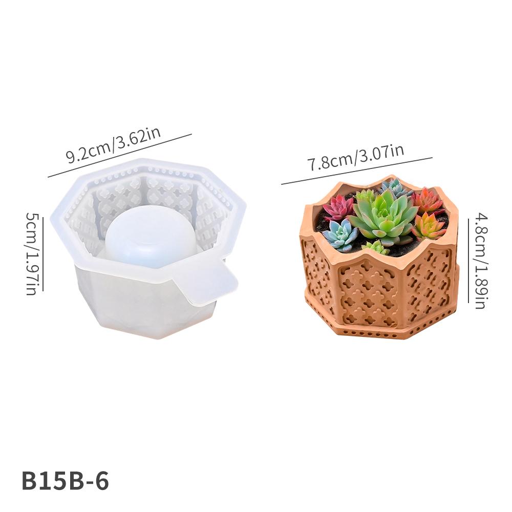 DM1249 Arab Style DIY Succulent Planter Pot Concrete Vase Gypsum Cement Molds Incense Burner Candle Jar Holder Molds for Crafts