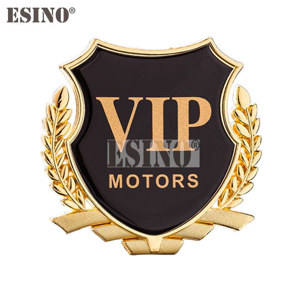 

Car Styling 3D VIP Motors Emblem Badge Decal Car Trunk Metal Zinc Alloy Emblem Rear Body Tailgate Accessory Adhesive Badge золотистый