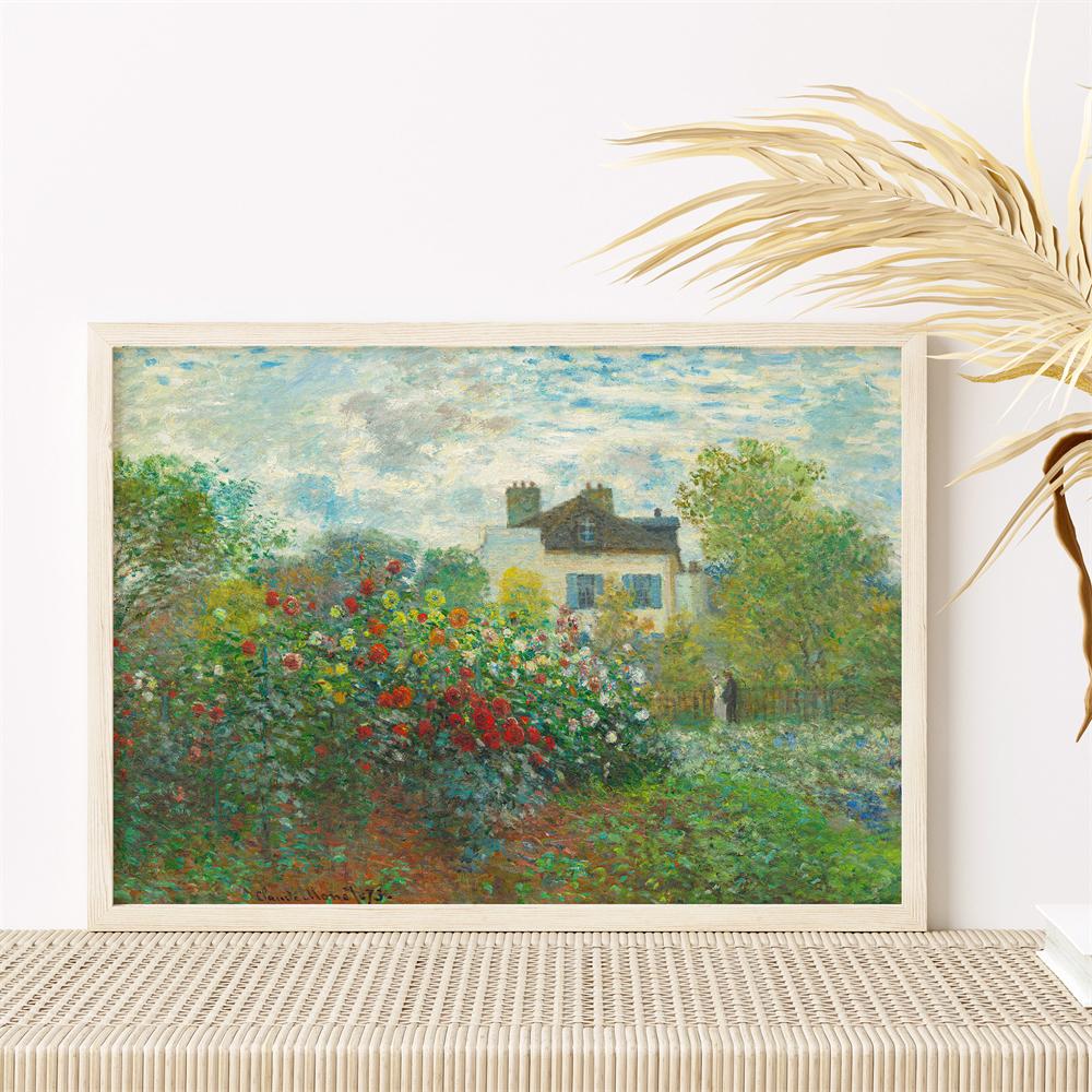 Monet Cliffs at Pourville 1882 Vintage Oil Painting Poster Art Print Claude Monet Canvas Painting Famous Art Poster Decor 21X30CMNo Framed
