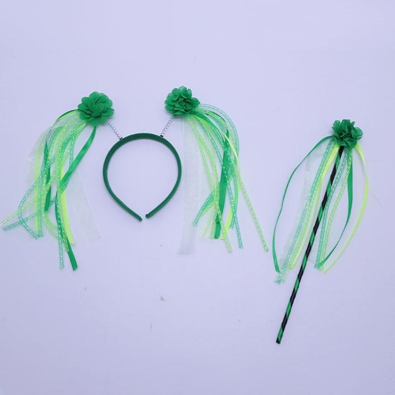 Green Tiaras/ Magic Wand Saint Patricks Day Headband Adult Carnivals Headband