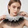 Detachable Fake Collar Shawl Ruffle Mesh Makeup Neck Shawl Vintage Neck Collar  Cosplay Event