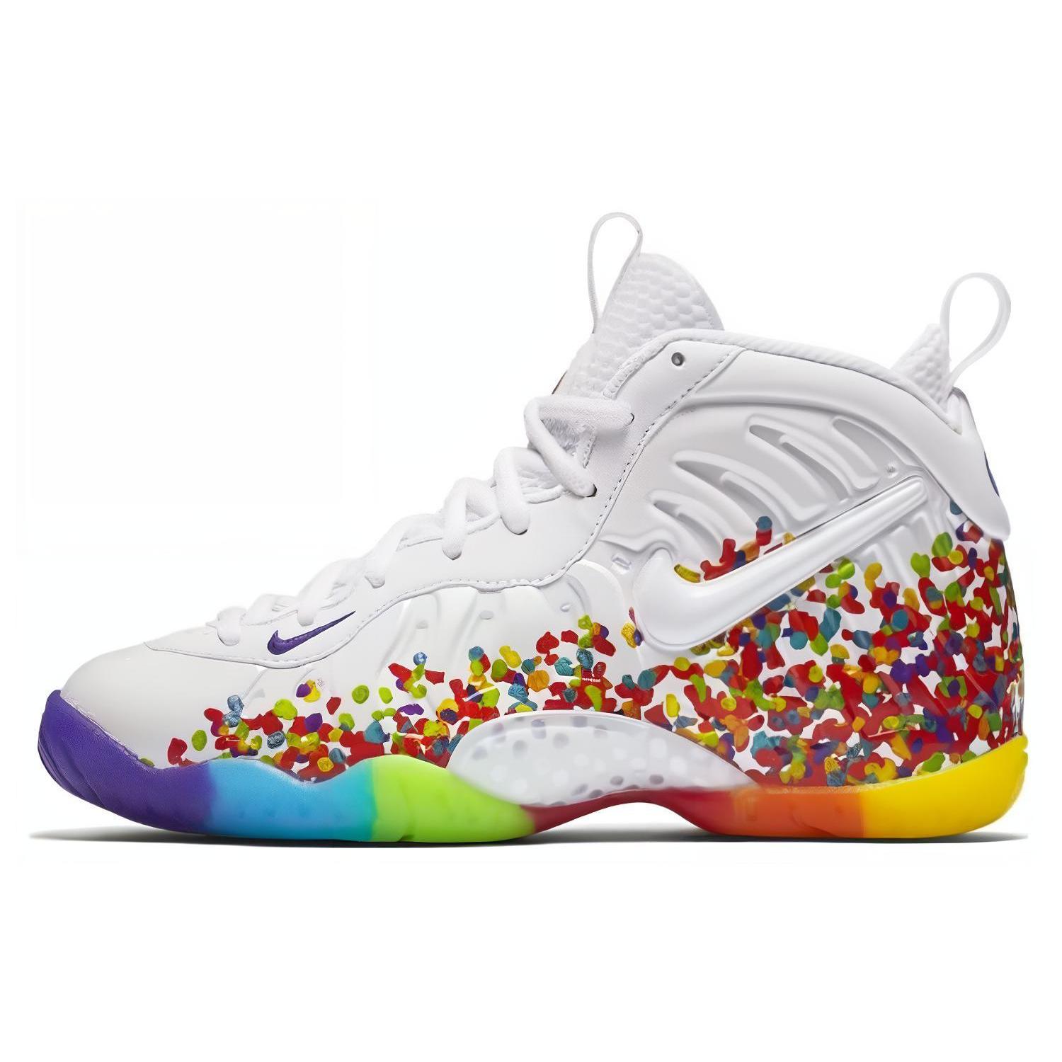 

Nike Air Foamposite One White Fruity Pebbles 2017 GS 644792-101 37.5