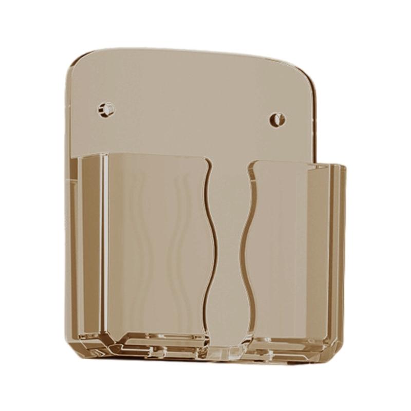 Adhesive Wall Phone Holder Space Saving Design for Home Office Organizing with Charging Slot and Multifunctional Storage