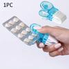 Portable pill dispensers and small household tools for pill boxe tablet pill blister pack bottle opener auxiliary pill dispenser