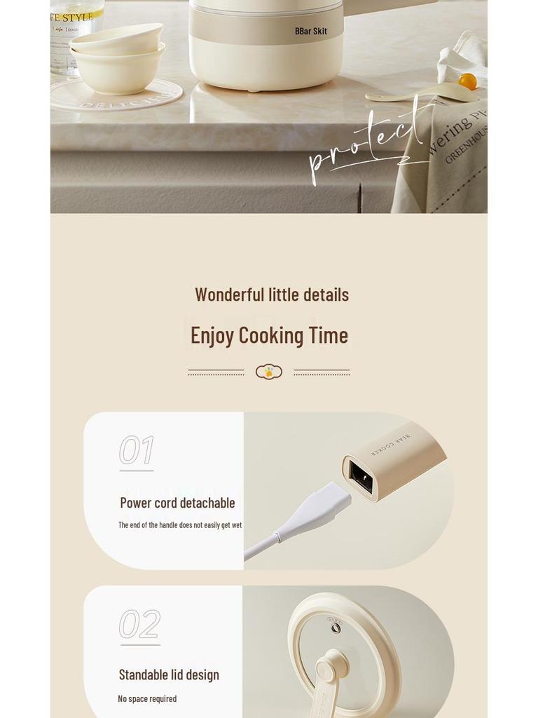 Little Bear Multifunctional Electric Hot Pot: Steaming and Cooking All-in-One for Dormitory and Home Use