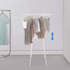 360-Degree Rotating Garment Rack, White Steel Round Display Rack for Clothing & Apparel, Adjustable Height 4 to 6 Feet for Store