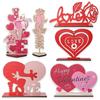 Valentine'S Day Figurines Desktop Ornaments Heart Love Ornament Valentine'S Day Wedding Photo Props Room Decor Heart Statues