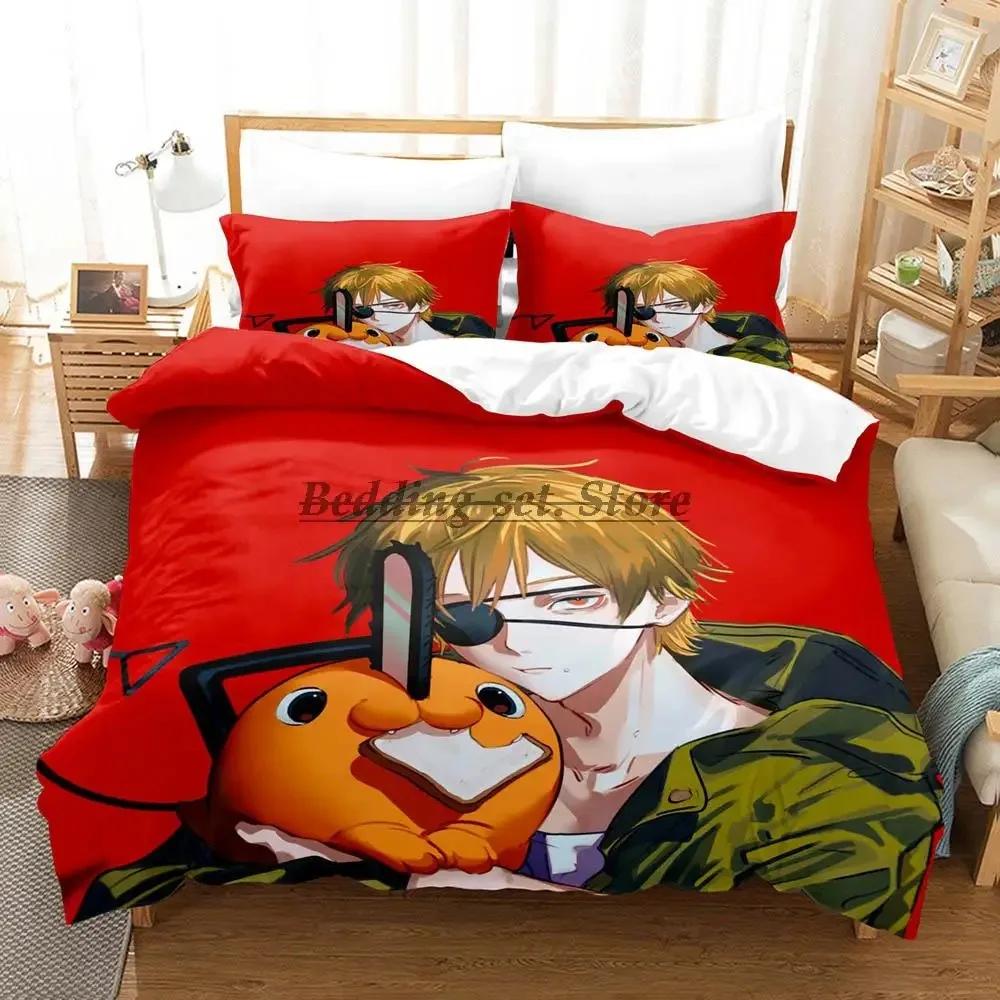 2023 Chainsaw Man Pochita Bedding Set Single Twin Full Queen King Size Bed Set Aldult Kid Bedroom Duvetcover Sets SPY×FAMILY