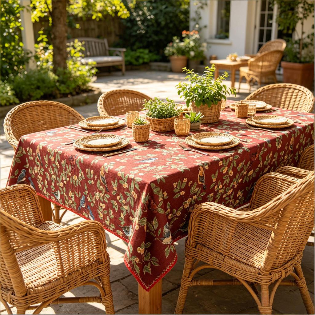 Cucina Sala da Pranzo Festa Riunione di Famiglia Rettangolare Cotone Lino Tocco Morbido Lavabile Riutilizzabile Decorazione per la Casa Tovaglia