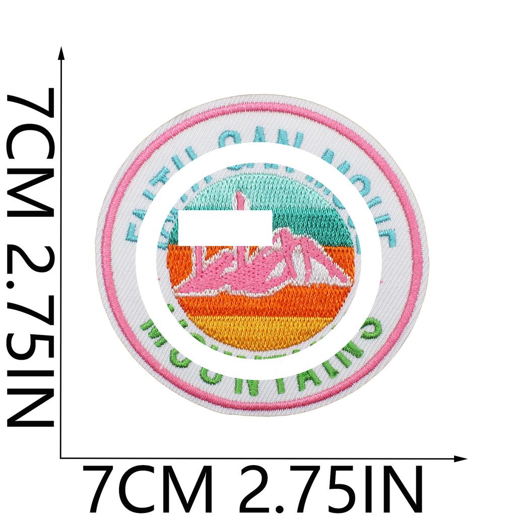 Retro Geometric Cartoon Shape Embroidery Cloth Sticker Denim Jacket Shoes And Hats Ironing Patch Diy Handmade Decorative Embroidery