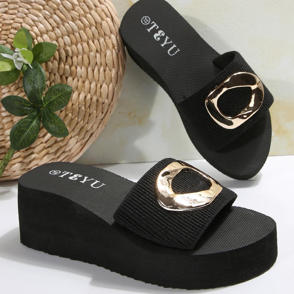 Lightweight Wedge Slippers Women Summer Thick Bottom Platform Beach Sandals Woman Plus Size 42 Non Slip Outdoor Slides