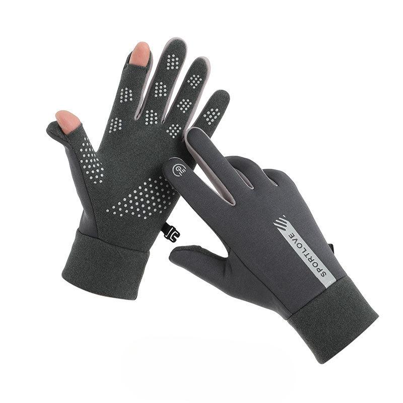 Warm Gloves Outdoor Riding Couples Driving Anti-slip Wear Resistant Durable Plus Velvet Thickened Winter Cold Proof Gloves