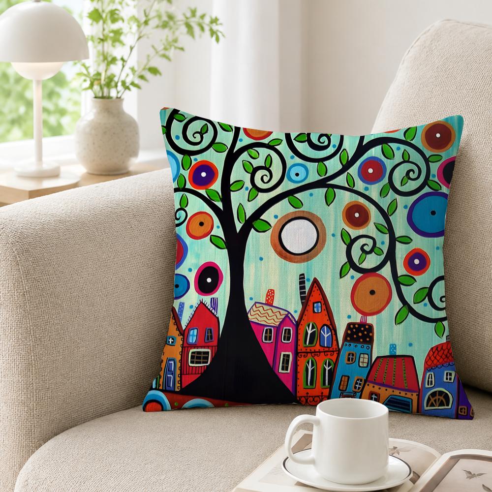 PNaive arts Cushion Cover Soft Washable Pillow Covers Suitable for Sofa Bed Travel Office Scenarios