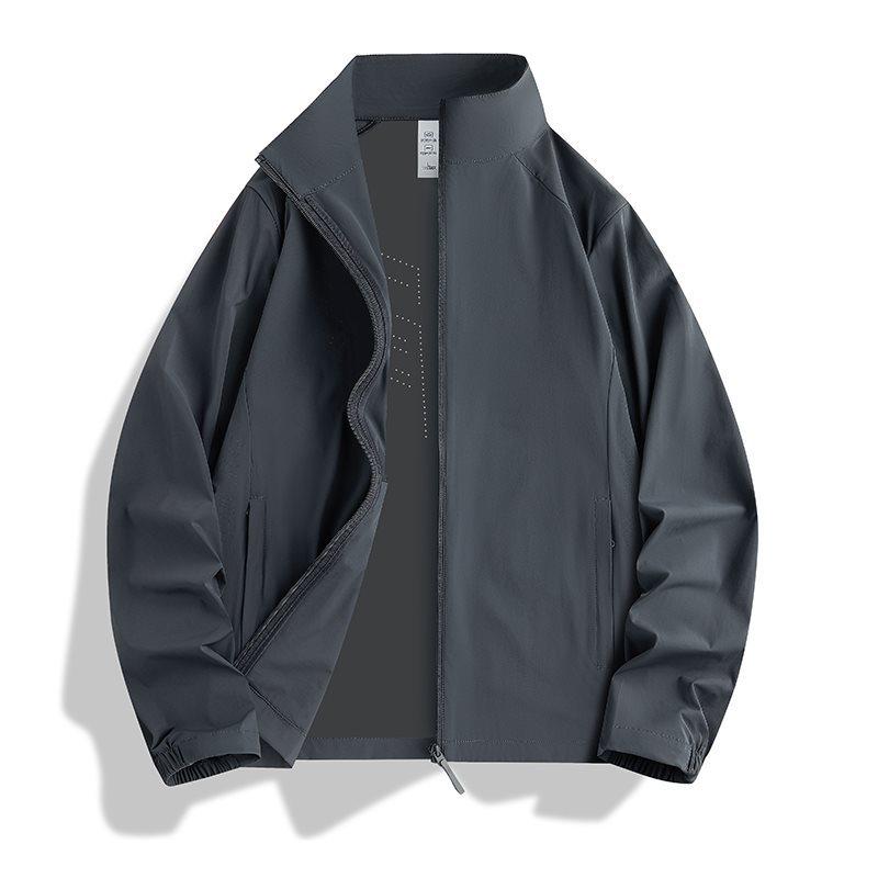 UPF50+ Sun Protection Jacket: Ice Silk, Stand Collar, Loose Fit, Breathable for Outdoor Camping and Cycling