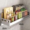 Stainless Steel Wall-Mounted Kitchen Spice Rack