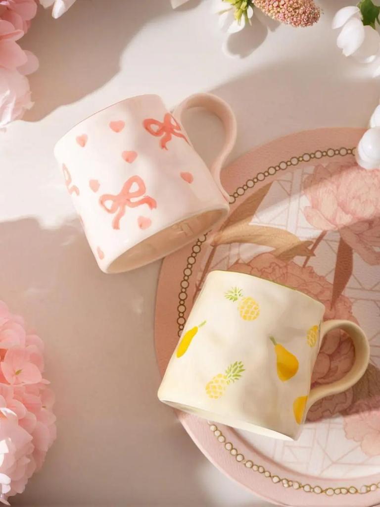 Cream style ceramic underglaze color ceramic mug