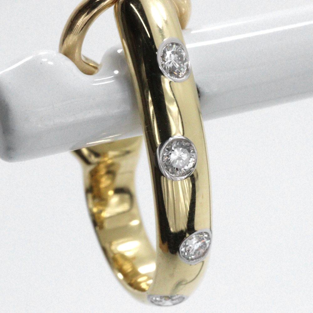 TIFFANY&Co. Dots Earring hoop 4P K18 yellow gold/Pt950Platinum/diamond 5.7g Women Used