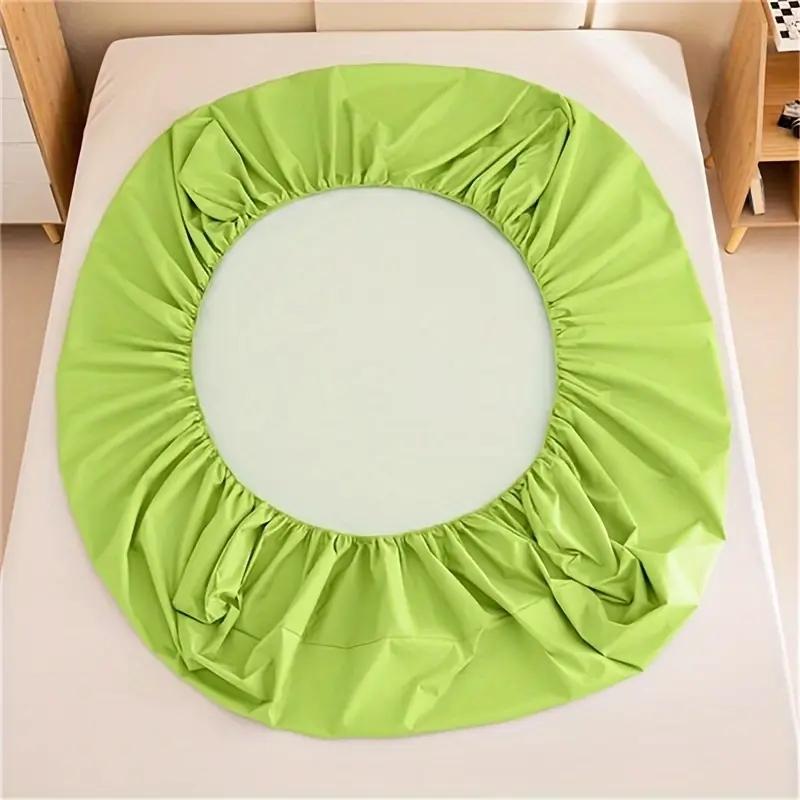 1 PC Solid Color Fitted Sheet,Waterproof Bed Sheet Mattress Protector,Deep Pocket Bed Sheet Soft  Comfortable and Durable Bedding 360°Full Wrap