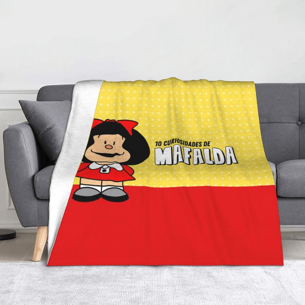 Mafaldas blankets Kawaii Cute Amine Flannel Funny Warm Throw blanket for Bedspread Summer