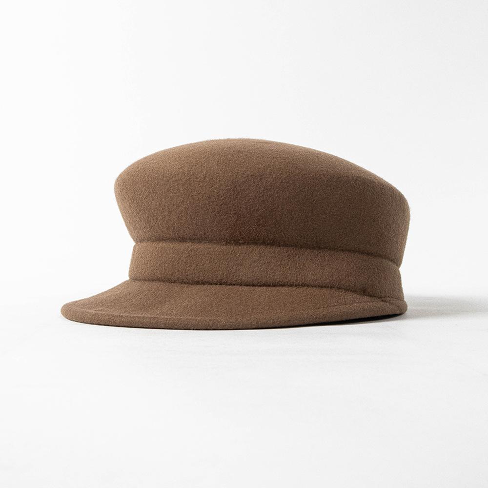 Autumn and Winter New Fashion Casual Simple Wool Cap Outdoor Shopping Warm Newsboy Hat Internet Celebrity Trendy Hat