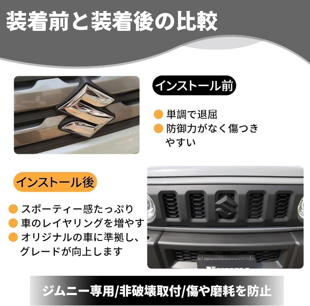 BLOOPIC Suzuki Jimny Emblem JB64/JB74 Emblem Jimny Decorative Badge Gymny Car Sticker Suzuki Emblem