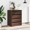 VidaXL Corner Chest of Drawers Brown Oak 60x41x76 Cm Engineered Wood, Chest of Drawers with Drawers, Filing Cabinet, Cabinet with Drawers, Cabinet 852876