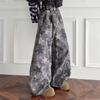 Men All Over Star Print High Waist Wide Leg Denim Cargo Pants