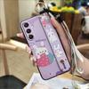 Wristband Cartoon Phone Case For Samsung Galaxy A16 5G/SM-166P/E Dirt-resistant Anti-knock Fashion Design Back Cover