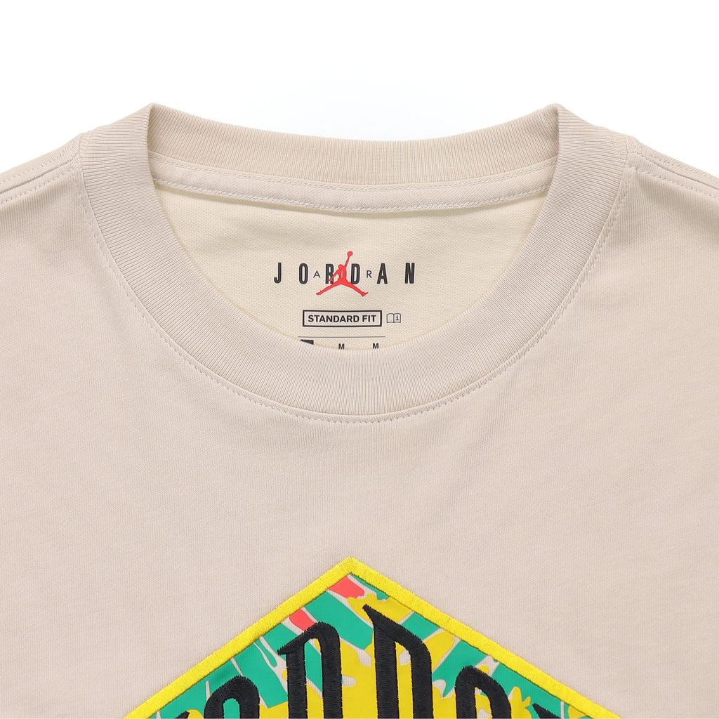 Jordan Sport T Shirts Men's Oat Crew Neck Moderate Straight Fit CN3114-140