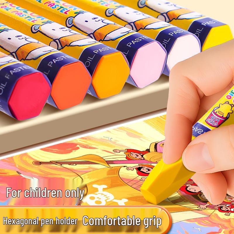 Oil Pastels for Kids - Mess-Free, Non-Stick Crayons, Safe for Children, 24, 36, and 48 Color Sets Available