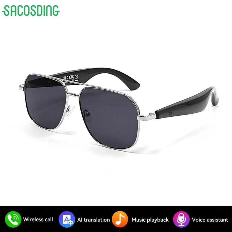 Smart Glasses 100  Online Language AI Automatic Dialogue Translation Bluetooth Glasses With Speaker Sports UV Protection