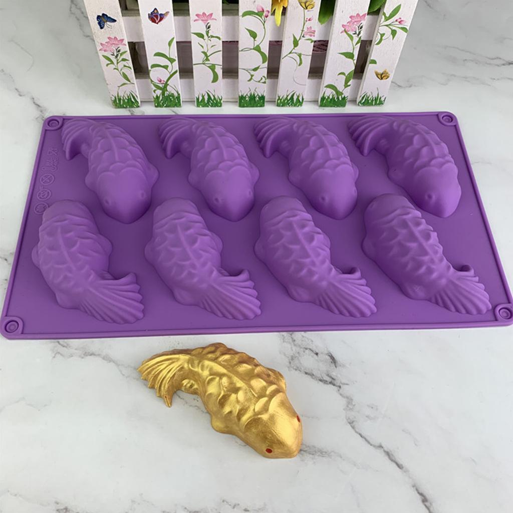 Silicone Cake Molds Carp Fish Shape Silicone Mould Fondant Chocolate Moulds for DIY Soap Crafts Decoration Baking Gadget