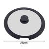 Sleek Black White Silicone Lids Available in Size Range of 18cm to 26cm