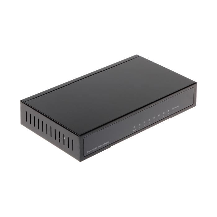 Switch Gigabit 8 ports PFS3008-8GT - Dahua - Protection contre la foudre - Plug and Play - Boîtier métallique