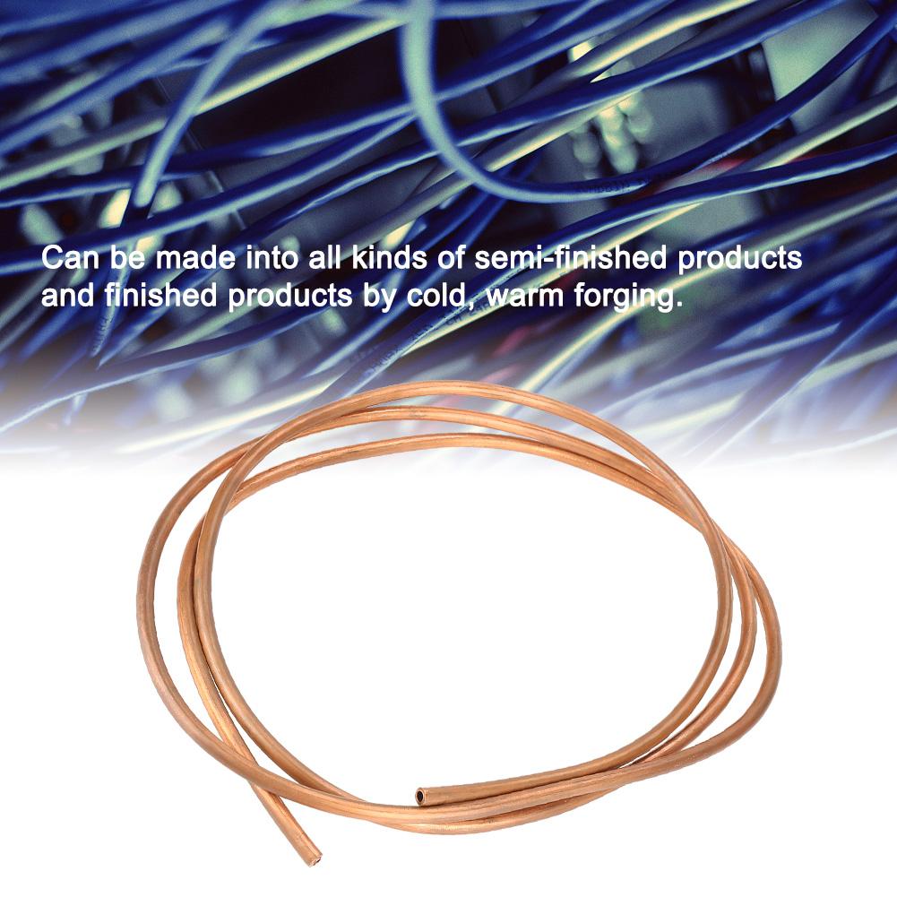 2m T2 Soft Copper Coil Tube Pipe ID 4mm OD 6mm Thickness 1mm for Refrigeration