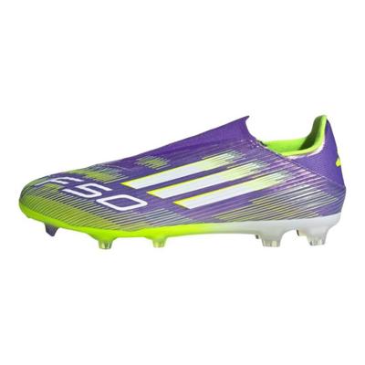 Adizero F50 League Laceless FG MG Purple Rush Lucid Lemon Unisex Sneakers Cloud-White JH7734