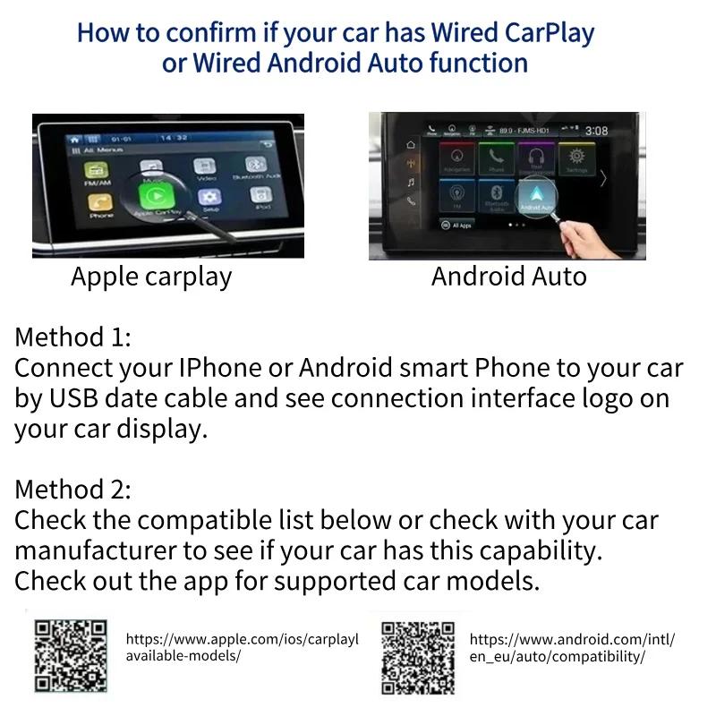 Cutie AI 4 în 1 Wireless Carplay Airplay Pentru IPhone, Mirroring Smartfon și Android Auto Pentru Telefon Android Pentru Ecranul Sistemului Original al Mașinii