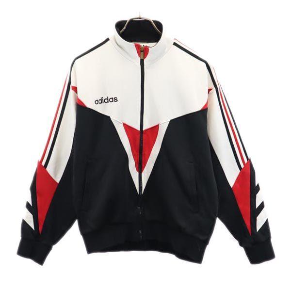 Adidas 80s Vintage Descente Track Jacket L White X Black Jersey Men's Used